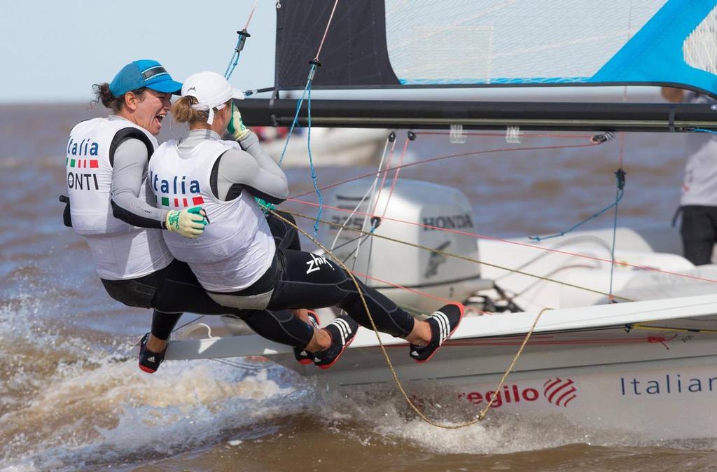Giulia Conti and Francesca Clapcich (ITA) new 49erFX World Champions  - Day 6 - 49er and 49erFX 2015 World Championships, Argentina &copy; Matias Capizzano http://www.capizzano.com